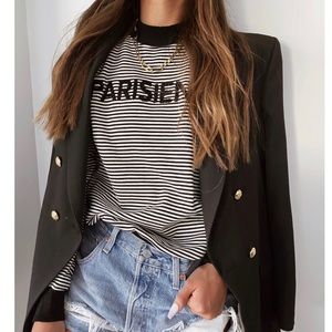 Ell and Emm black and white Parisienne sweatshirt